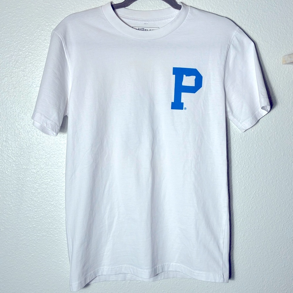 Portland Gear white‎ butterfly shirt Graphic Short Sleeve Tee Size small